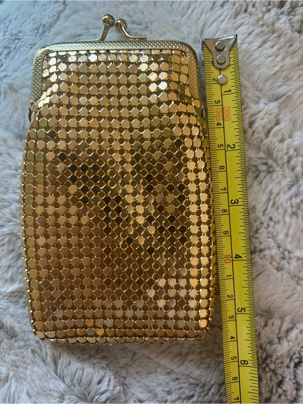Gold Sequin Evening Clutch Bag - Picture 5 of 6